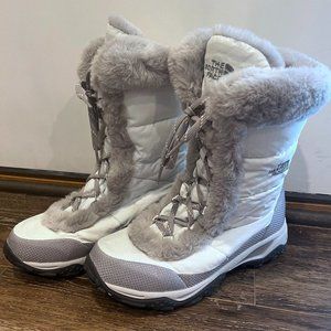 North Face White/Grey Women’s Goose Down Snow Boots